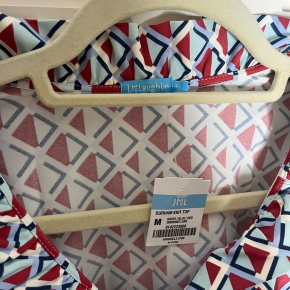 NWT J. McLaughlin ruffle neck top - Picture 2 of 3